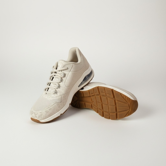 Skechers Shoes - Skechers Los Angeles Off White Leopard Print Sneakers